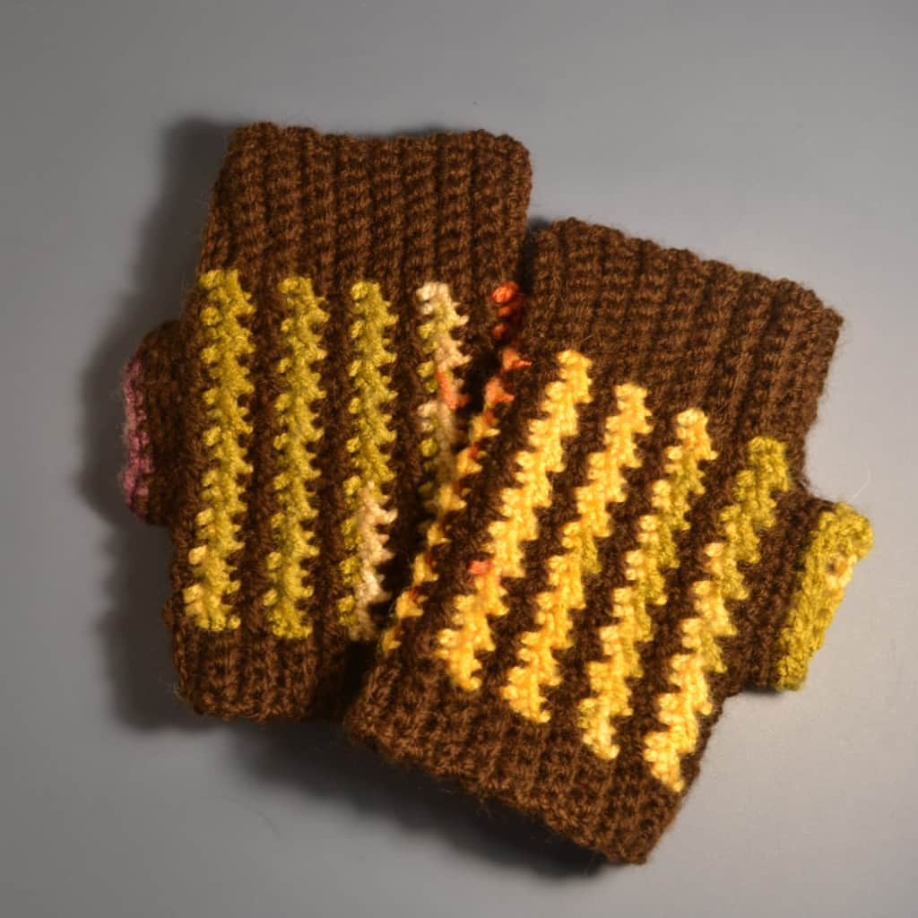 tamborēti roku sildītāji