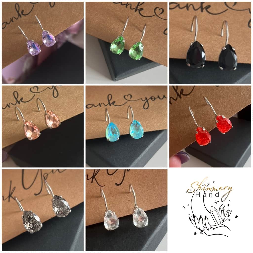 Preciosa kristālu lāsīšu auskariņi