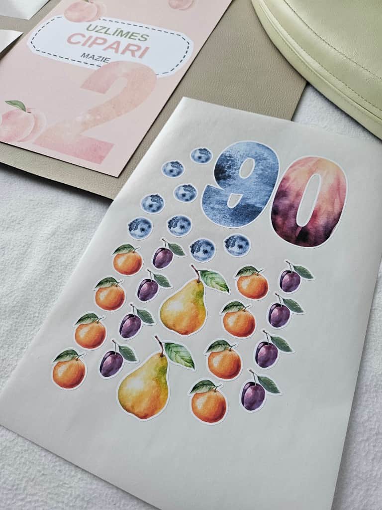 Līmpapīra uzlīmes "Cipari"