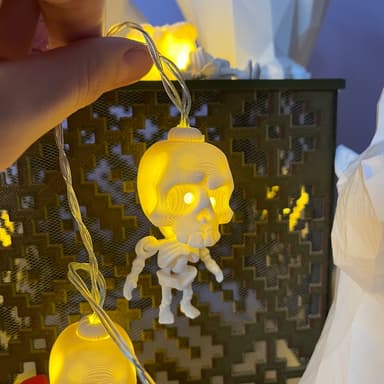 LED virtene ar 20 skeletiem – 3D printēts, Helovīnu dekors